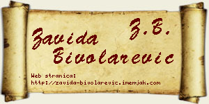 Zavida Bivolarević vizit kartica